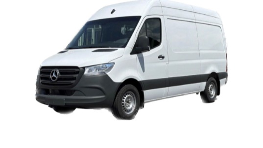 Elektroauto MB eSprinter po středních Čechách, 11m3